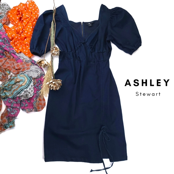 New Ashley Stewart Navy Blue Dress Size 14 / 16 - Picture 1 of 11